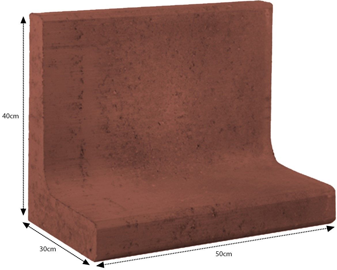 L-Element 50x30x40cm corten-bruin