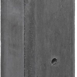 Betonpaal antraciet ongecoat glad met diamantkop 10x10x280cm, hoekpaal