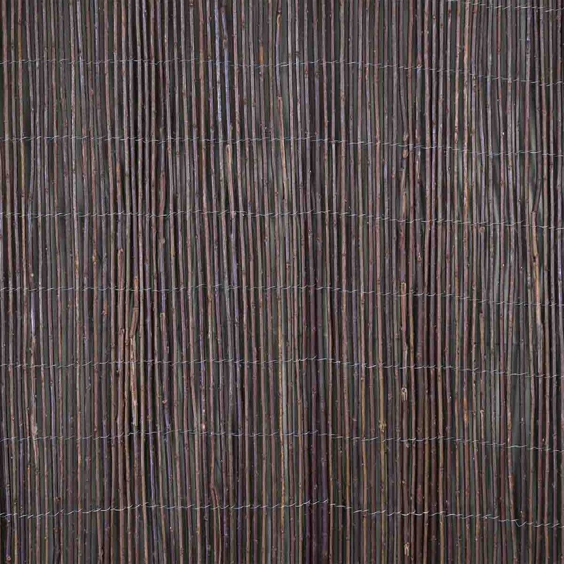 Wilgenteenmat 1 stengel dik met staaldraad gevlochten 200x200cm