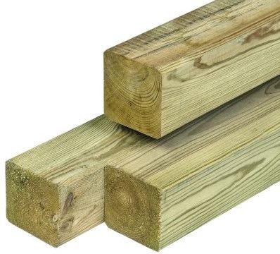 Grenen paal geschaafd 6,8x6,8x270cm
