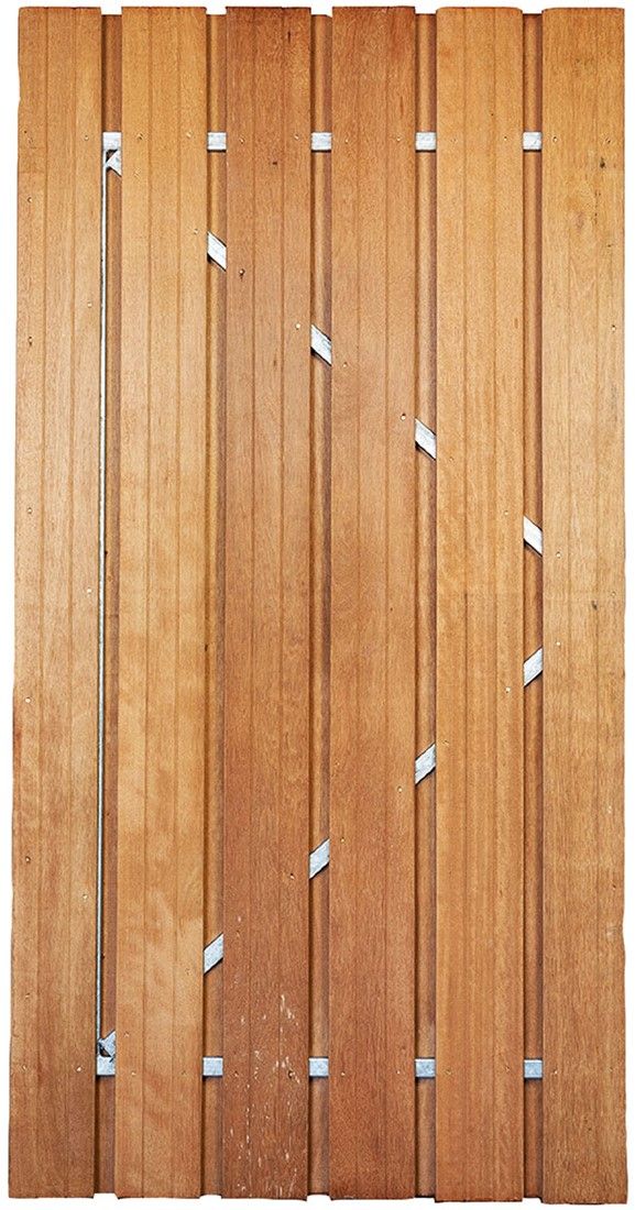 Hardhouten deur met verstelbaar stalen frame 195x100cm