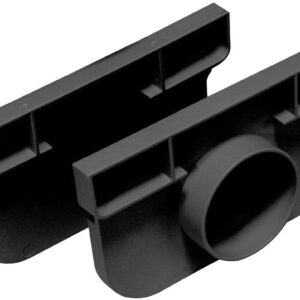Top Drain set met 2 eindkappen, waarvan 1 met zijuitlaat mogelijkheid Ø50mm