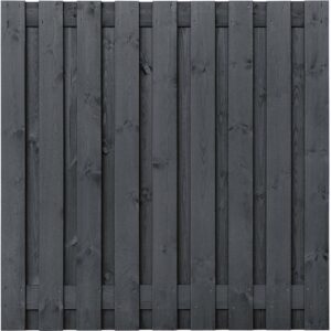 Grenen scherm 19 planks-15mm zwart gespoten 180x180cm Tucson