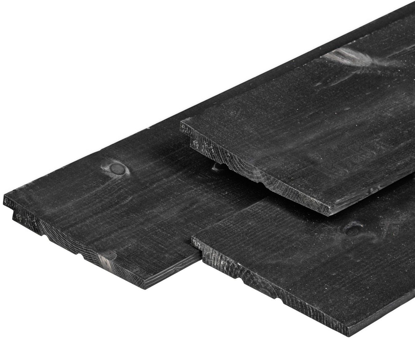 Douglas Zweeds rabat fijnbezaagd 1,1x2,7x17,2x300cm (15,7cm werkend) Zwart gedompeld