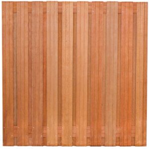 Hardhouten scherm 21 planks RVS geschroefd 180x180cm Sander