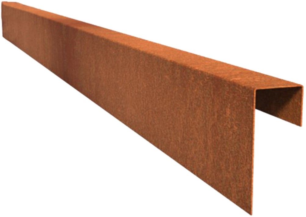 Cortenstaal U-profiel 50 opsluitband 5x15x100cm