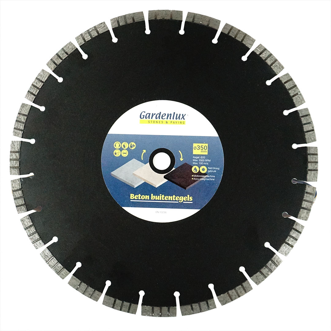 Zaagblad TURBO beton, Ø350, asgat 25,4 (Zaagtafel)