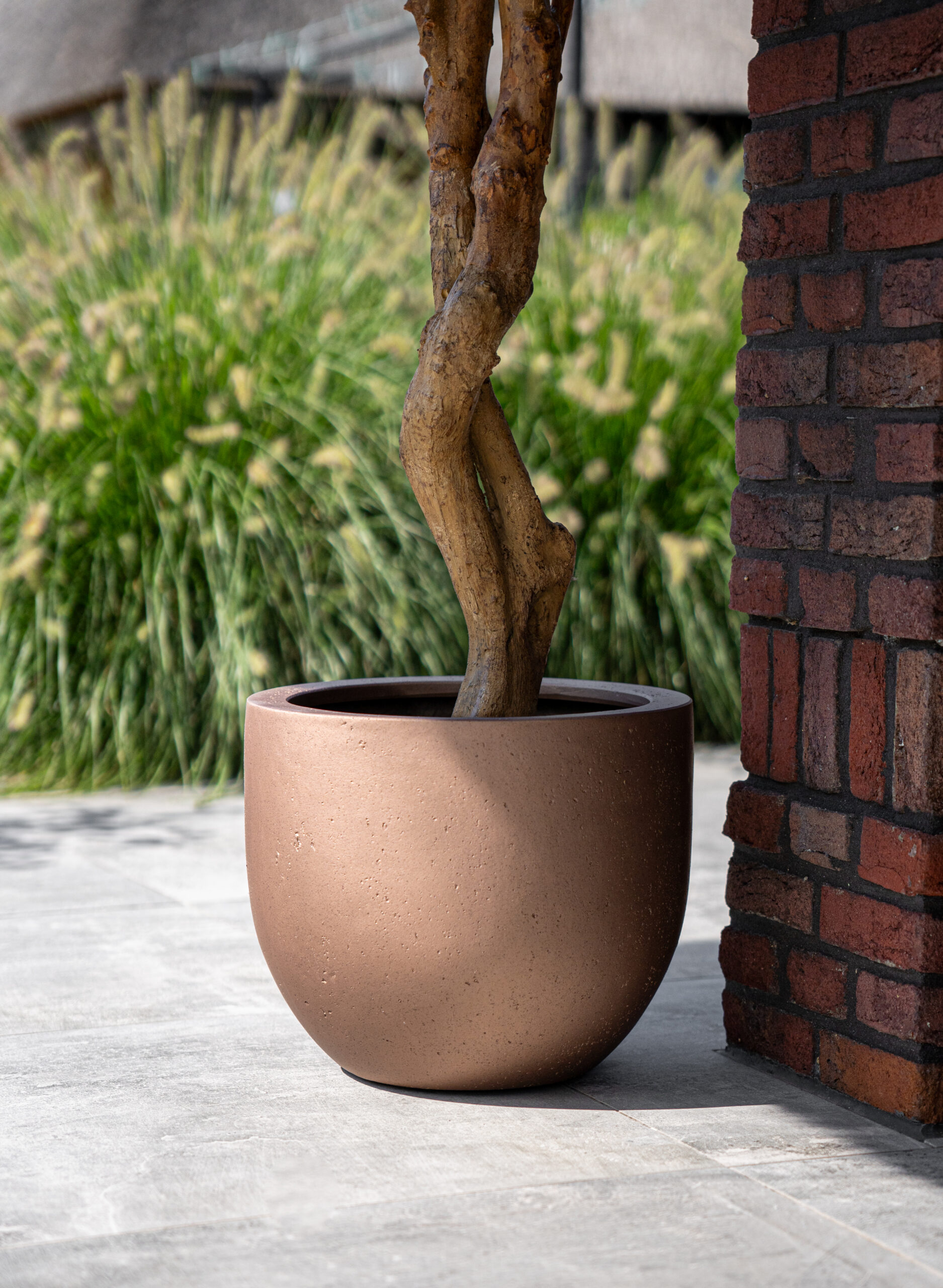 Grigio Metallic New Egg Pot 45 - Bronze